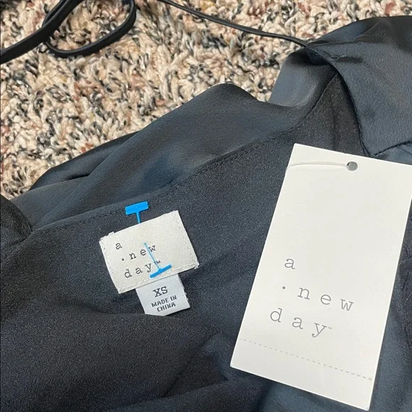 A New Day Women's Satin Flutter Short Sleeve A-Line Maxi Dress Size XS | NWT - Picture 5 of 5